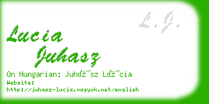 lucia juhasz business card